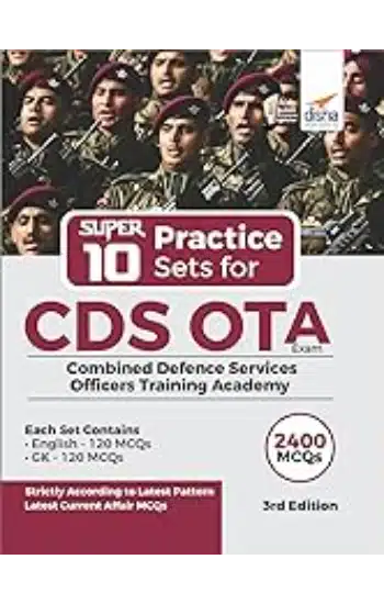 Disha Super 10 Practice Sets for CDS OTA Exam 2nd Edition - Combined Defence Services Afficers Training Academy